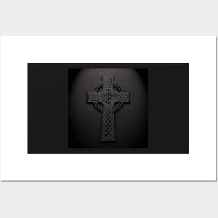 Celtic Knotwork Cross Leather Texture No 1 Repost Posters and Art